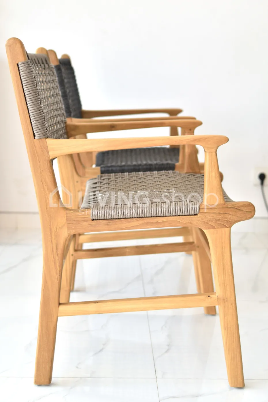 Viro Rotan Teak Stoel Scandinavische stijl Naturel