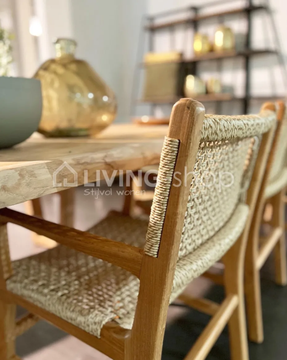 Viro Rotan Teak Stoel Scandinavische stijl Naturel
