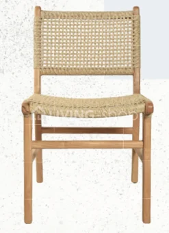 Viro Rotan Teak Stoel Scandinavische stijl Naturel