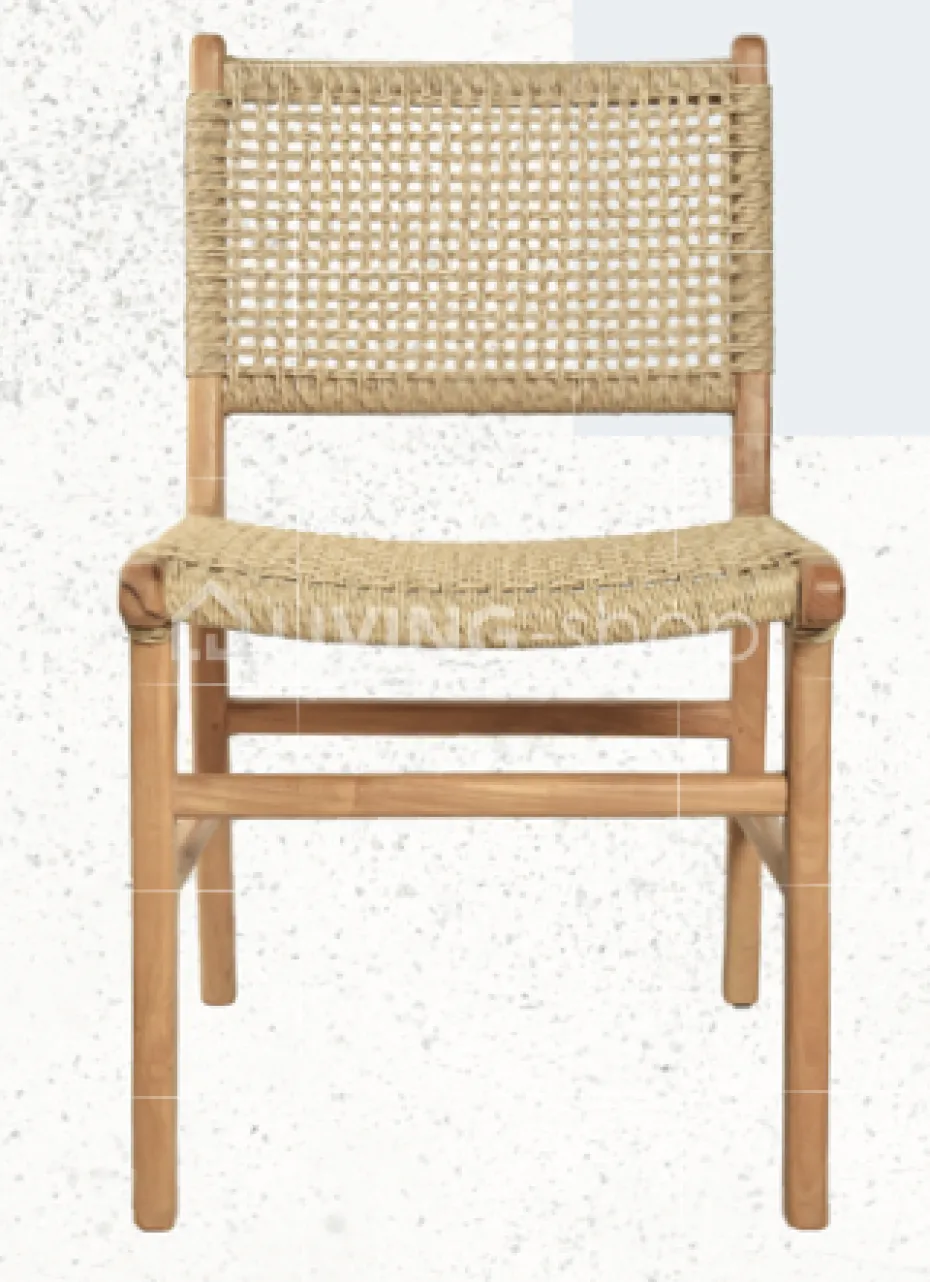 Viro Rotan Teak Stoel Scandinavische stijl Naturel