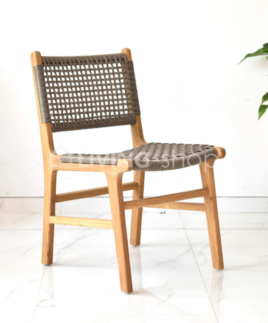 Viro Rotan Teak Stoel Scandinavische stijl Naturel
