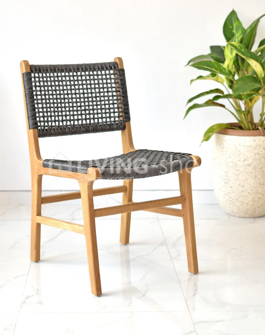 Viro Rotan Teak Stoel Scandinavische stijl Naturel