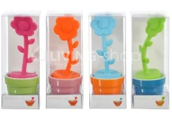 J-LINE Vrolijke theebuiltjes bloem,