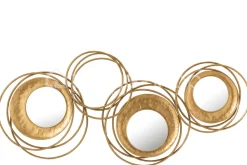J-LINE Wanddecoratie Cirkels Goud Muurdecoratie