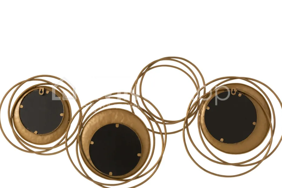 J-LINE Wanddecoratie Cirkels Goud Muurdecoratie