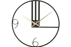 J-LINE Wandklok lijnen metaal small