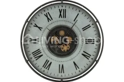 J-LINE Wandklok vintage 1869 metaal Romeinse cijfers