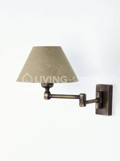 Verlichting online Wandlamp met beweeglijke arm donkerbrons cottage wandverlichting