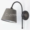 J-LINE Wandlamp met lampenkap, landelijke wandverlichting antiek brons