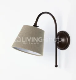 J-LINE Wandlamp met lampenkap, landelijke wandverlichting antiek brons