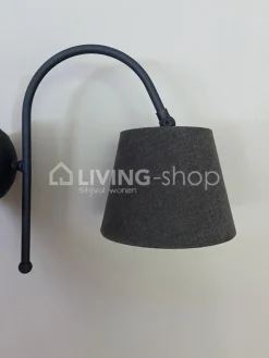 J-LINE Wandlamp met lampenkap, landelijke wandverlichting antiek brons