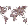 Rebel Walls Wereldkaart behang mural Floral World