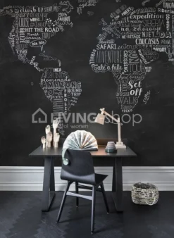 Rebel Walls wereldkaart behang wanderlust