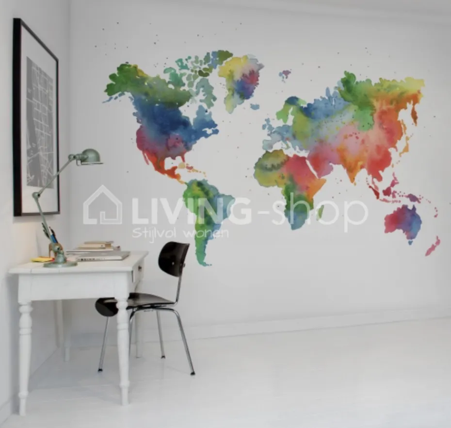 Rebel Walls Wereldkaart behang world mural