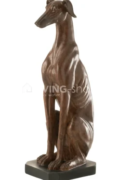 J-LINE Windhond zittend beeld décoratie