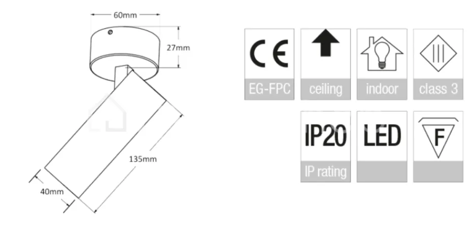 Verlichting online Witte LED Micro tube spot cilinder opbouw