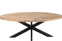 J-LINE Zwarte ovale eettafel Gerard tafel ovaal zwart