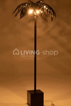J-LINE Zwarte Staande Lamp Palm (25501)
