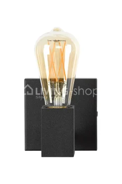 Verlichting online Zwarte wandlamp industrieel modern