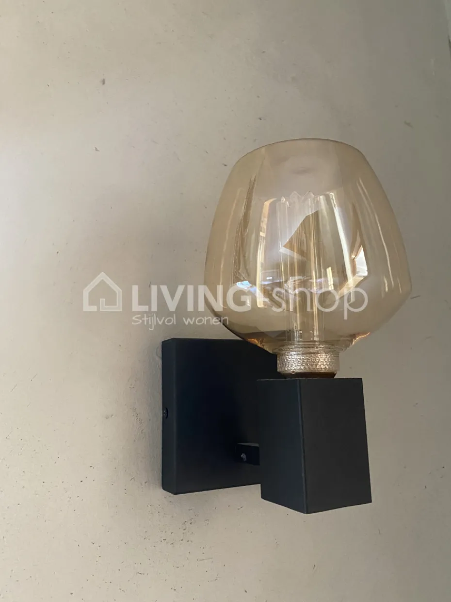 Verlichting online Zwarte wandlamp industrieel modern