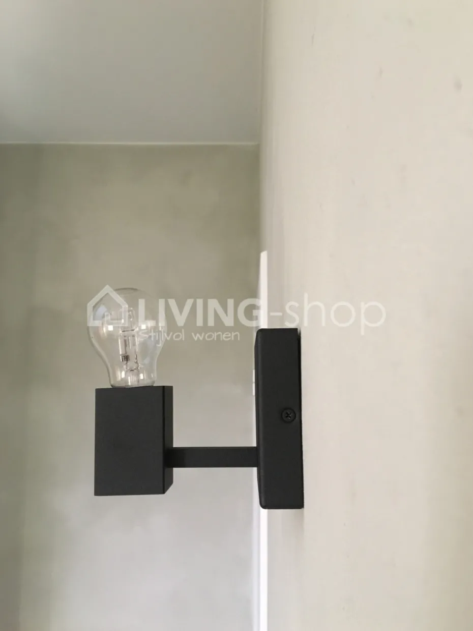 Verlichting online Zwarte wandlamp industrieel modern